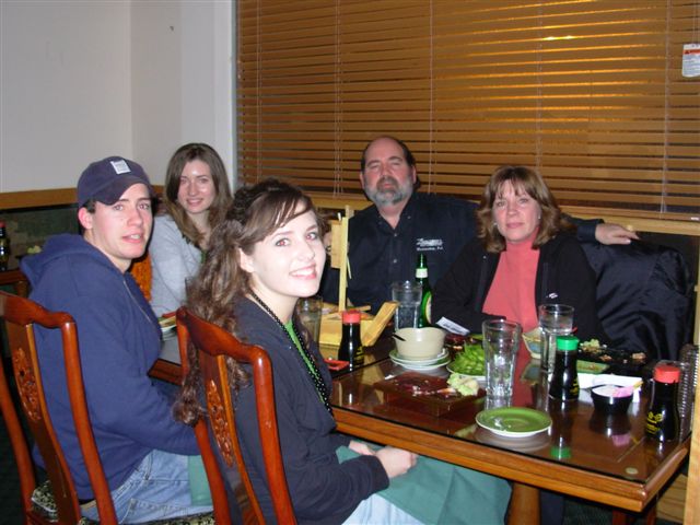 the Wise Family at Sapporo East for sushi...
