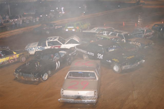 View from the flag stand of Demo derby at SSP
