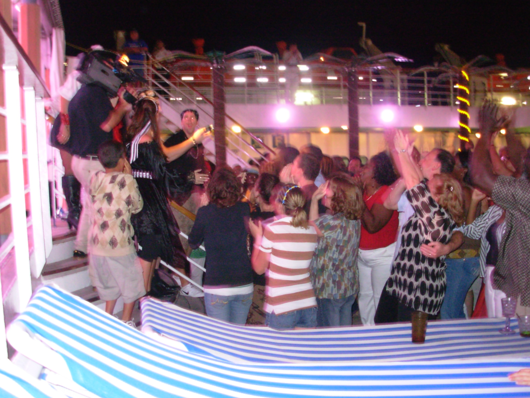 Partying on board the Carnival Inspiration
