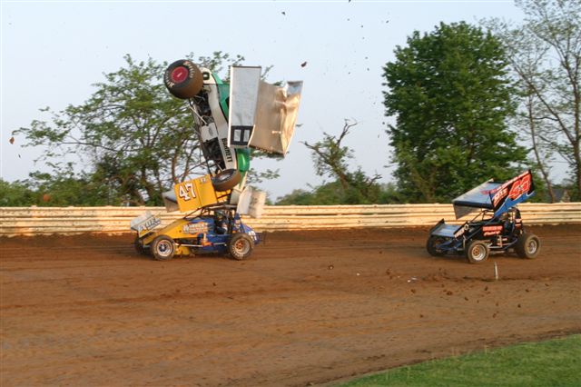 Drivers flip in turn two at Silver Spring Speedway
