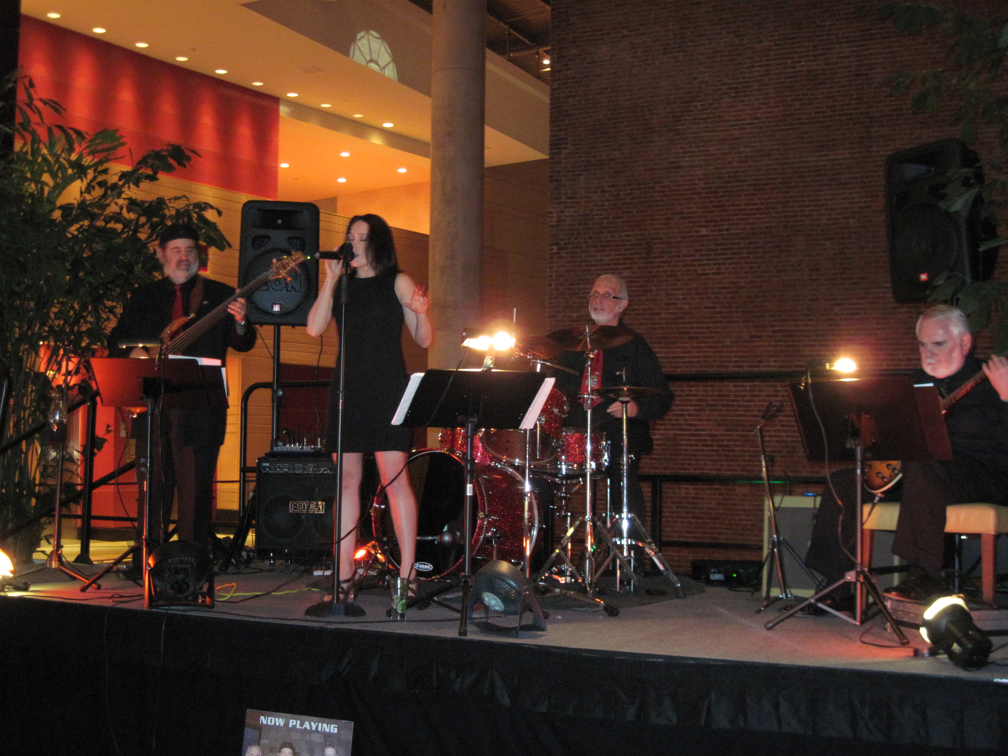 Katie and the band at Penn's Square
