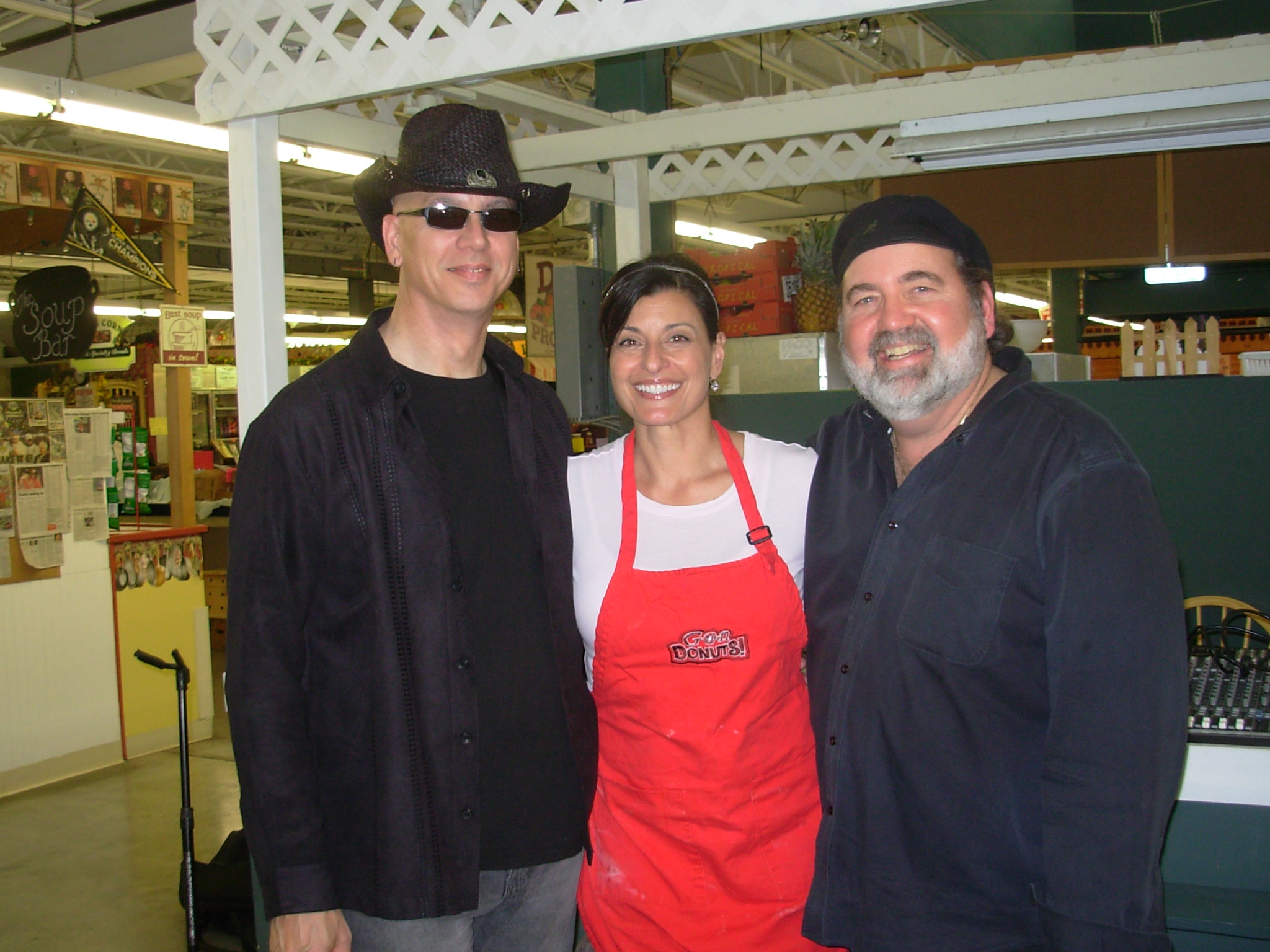Kirk & Mitch with Maria from Goin' Donuts at the Farmer's Market
